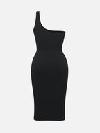 One-Shoulder Design Waist Sculpting Dress