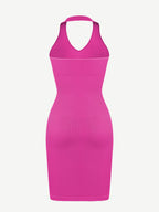 Halter Neck Deep U-Shaped Outerwear Slimming Dress