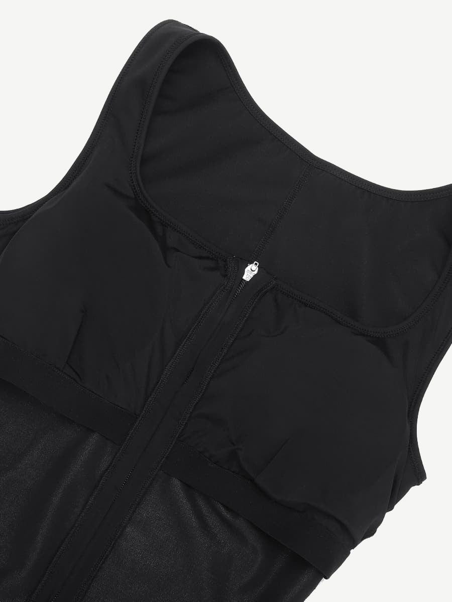 Sweat-Boosting Jumpsuit With Front Zipper - Auxieswear