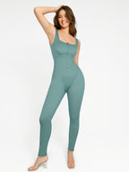 Sweat-Boosting Jumpsuit With Front Zipper