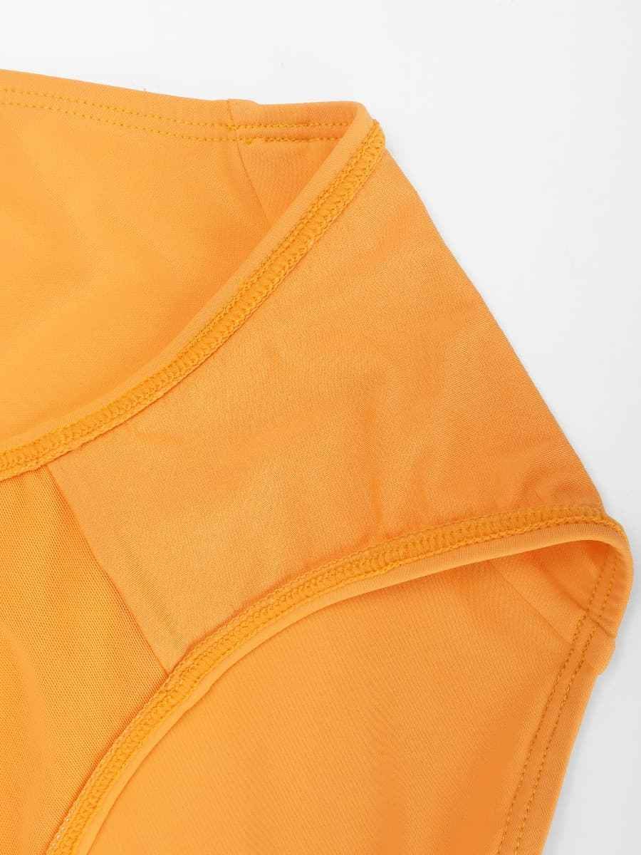 Waist Sculpting Deep V-Neck One-Piece Swimsuit