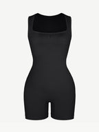 Square Neck Waist and Belly Shaping Jumpsuit