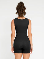 Square Neck Waist and Belly Shaping Jumpsuit