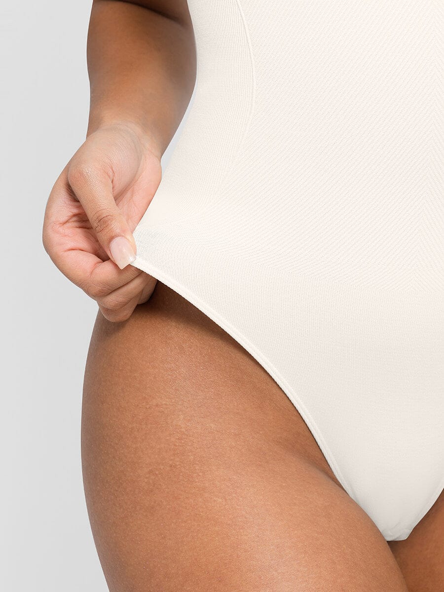 Scoop Neck Cap Sleeve Form-Fitting Bodysuit