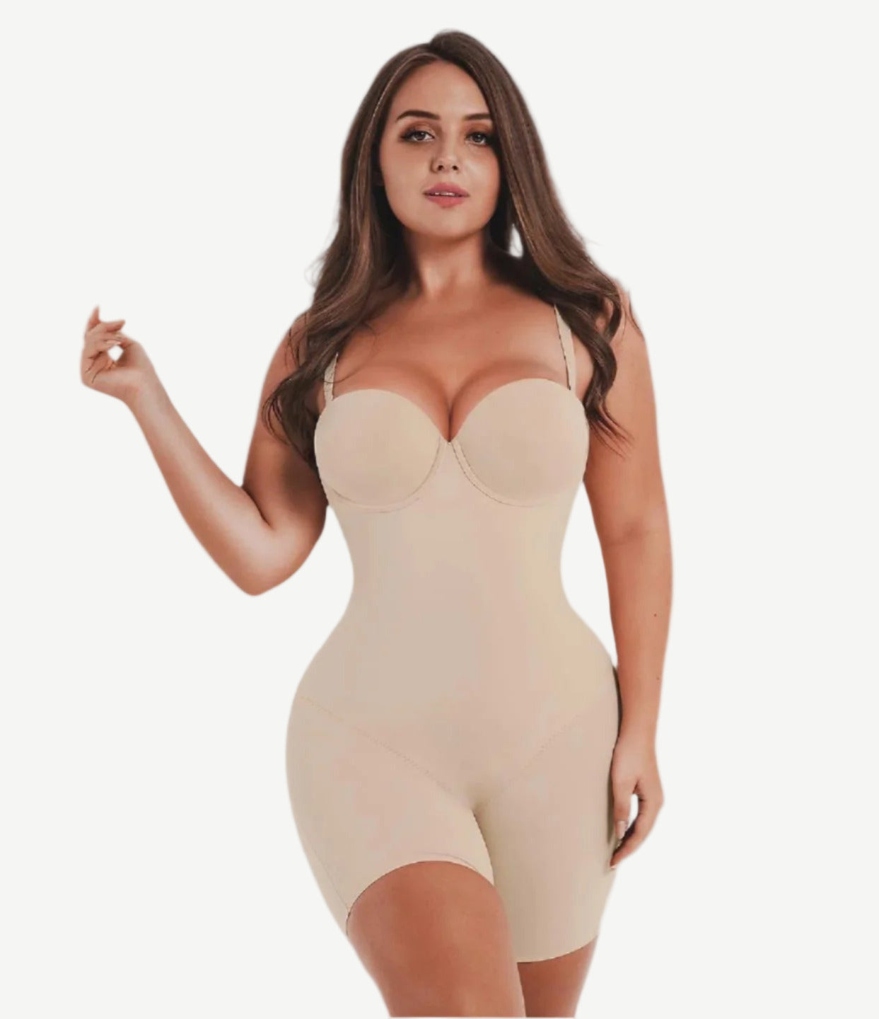 Back Smoothing Strapless Push-Up Bodysuit