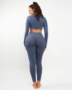 Double-Layered Body Sculpting Seamless Fitness Suit