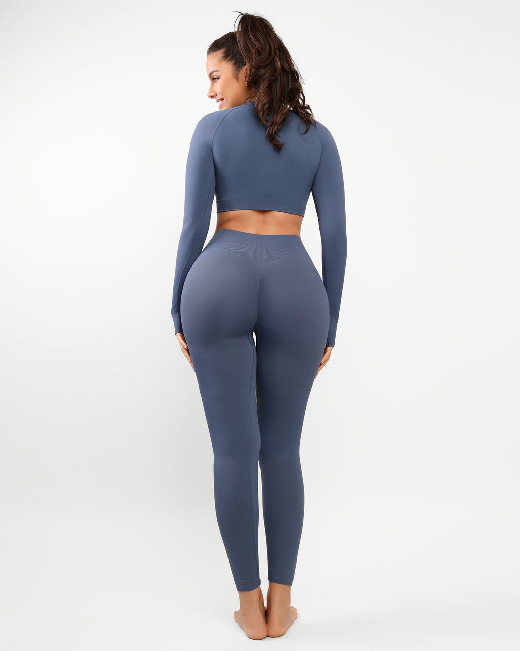 Double-Layered Body Sculpting Seamless Fitness Suit - Auxieswear