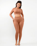 Double-Layered Abdomen, Thighs & Arms Sculpting Seamless Fitness Suit