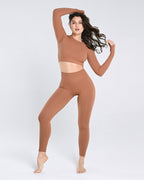Double-Layered Body Sculpting Seamless Fitness Suit