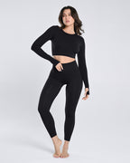 Double-Layered Body Sculpting Seamless Fitness Suit