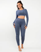 Double-Layered Abdomen, Thighs & Arms Sculpting Seamless Fitness Suit