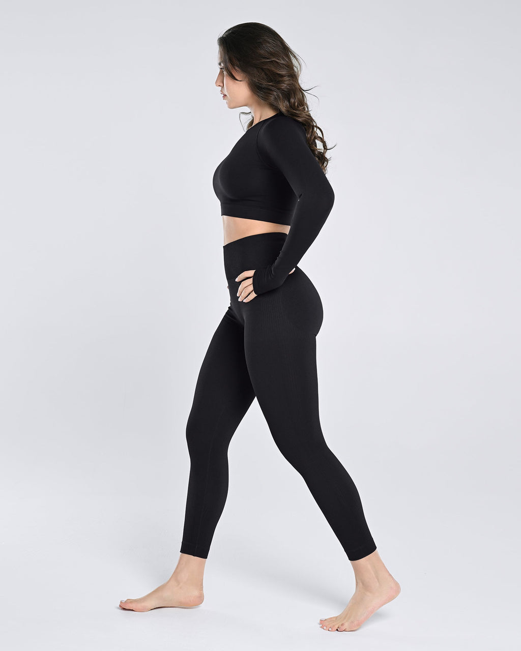 Double-Layered Body Sculpting Seamless Fitness Suit - Auxieswear