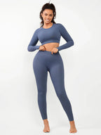 Double-Layered Abdomen, Thighs & Arms Sculpting Seamless Fitness Suit