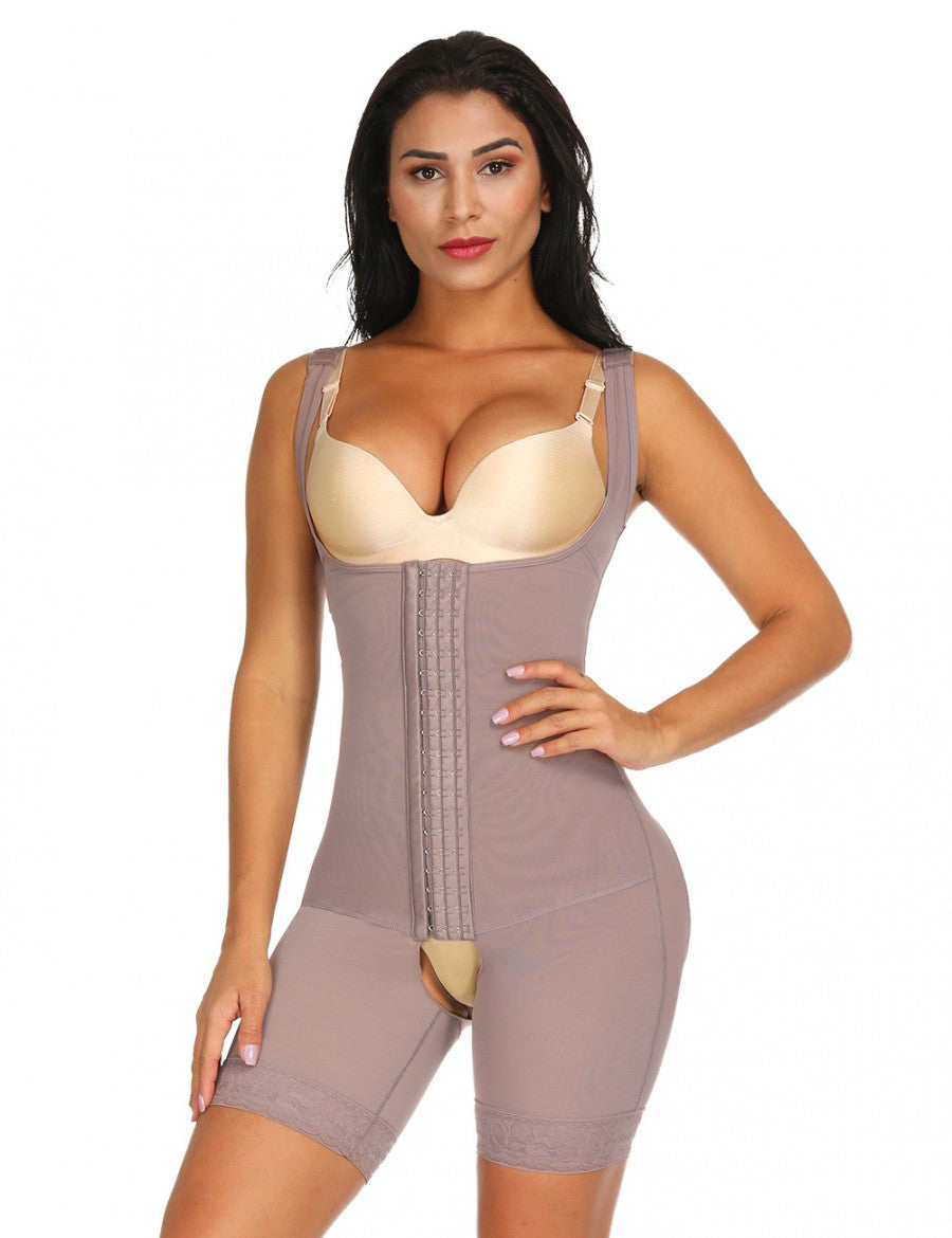 Triple-Layer Abdomen Design Firm Compression Body Shaper - Auxieswear