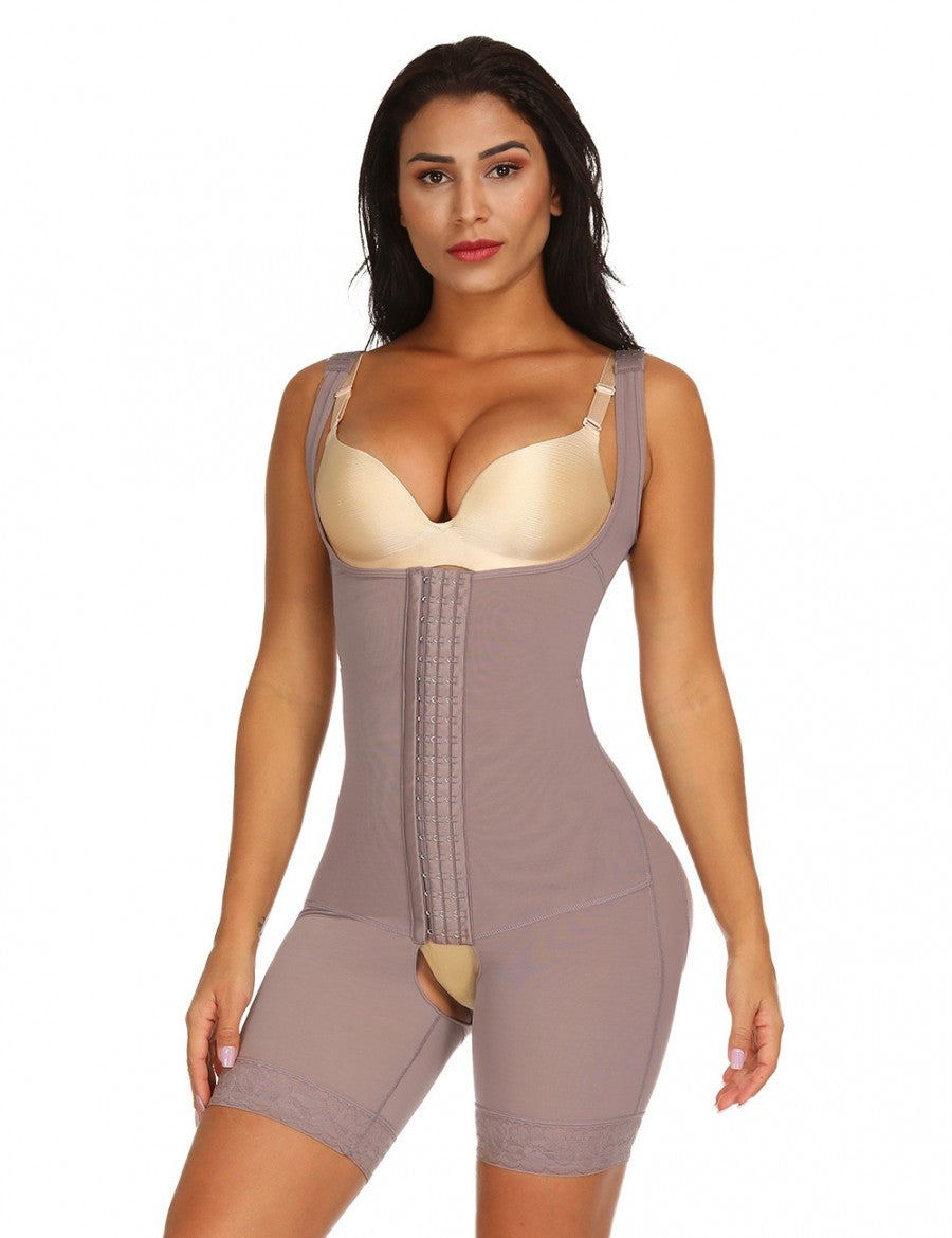 Triple-Layer Abdomen Design Firm Compression Body Shaper - Auxieswear