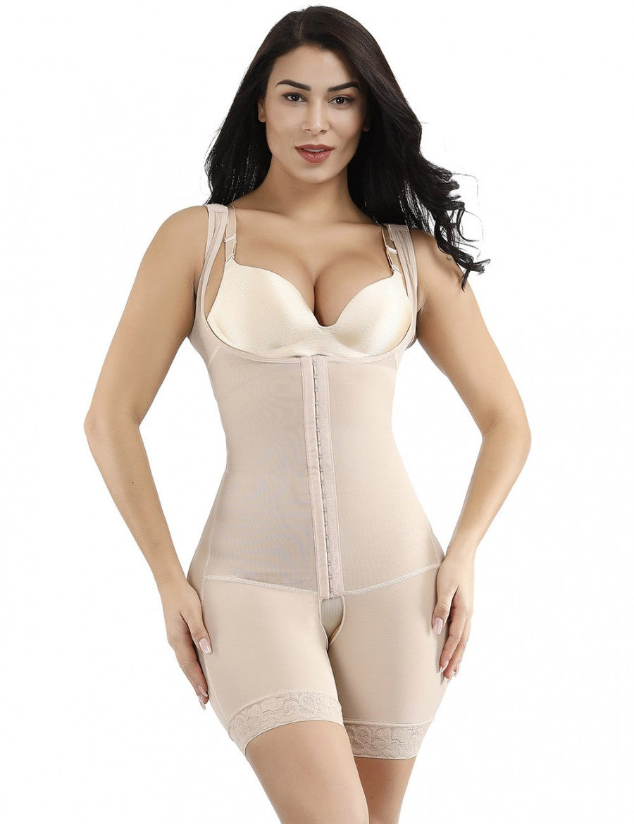 Triple-Layer Abdomen Design Firm Compression Body Shaper - Auxieswear
