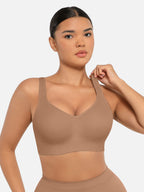 Wireless Bust Support Bra with Fixed Cups