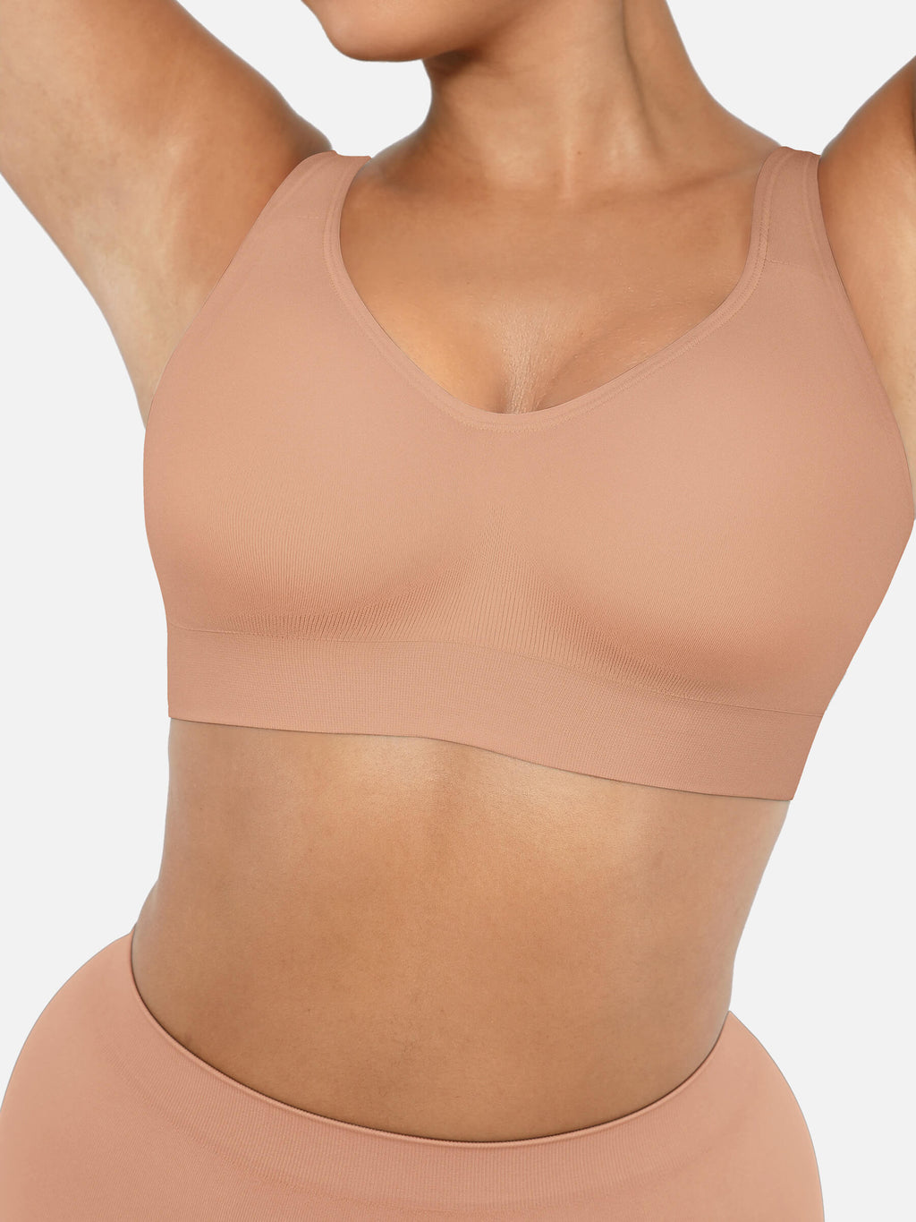 Wireless Bust Support Bra with Fixed Cups - Auxieswear