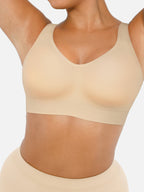 Wireless Bust Support Bra with Fixed Cups