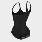U-Shaped Bust Lifting Lace Bodysuit With Front Zipper