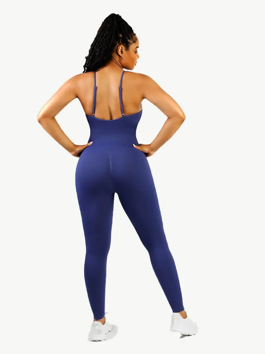2-Piece High-Stretch Tummy Control Jumpsuit - Auxieswear
