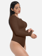 Long Sleeve Slim Corset Bodysuit