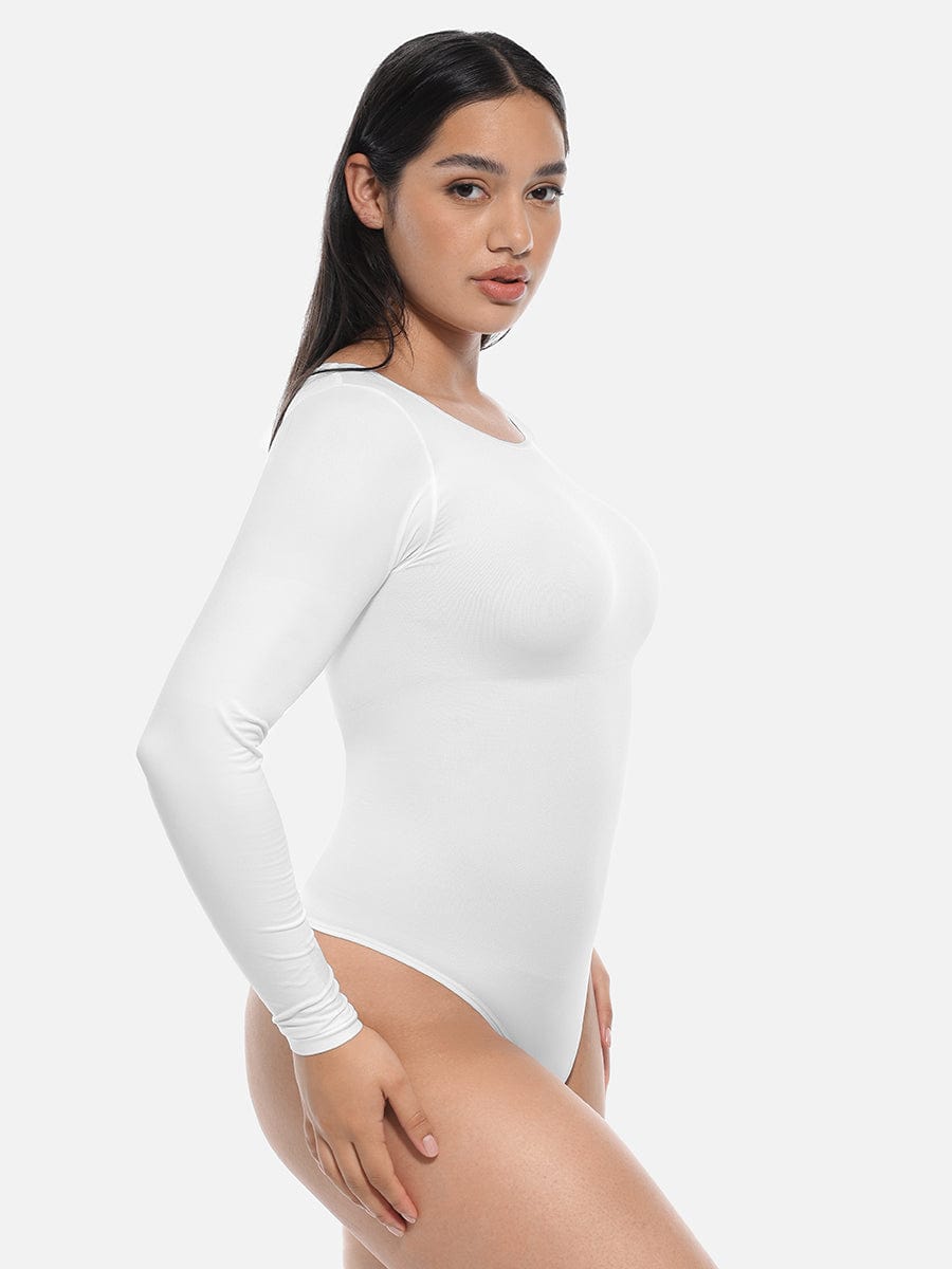 Long Sleeve Slim Corset Bodysuit