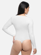 Long Sleeve Slim Corset Bodysuit