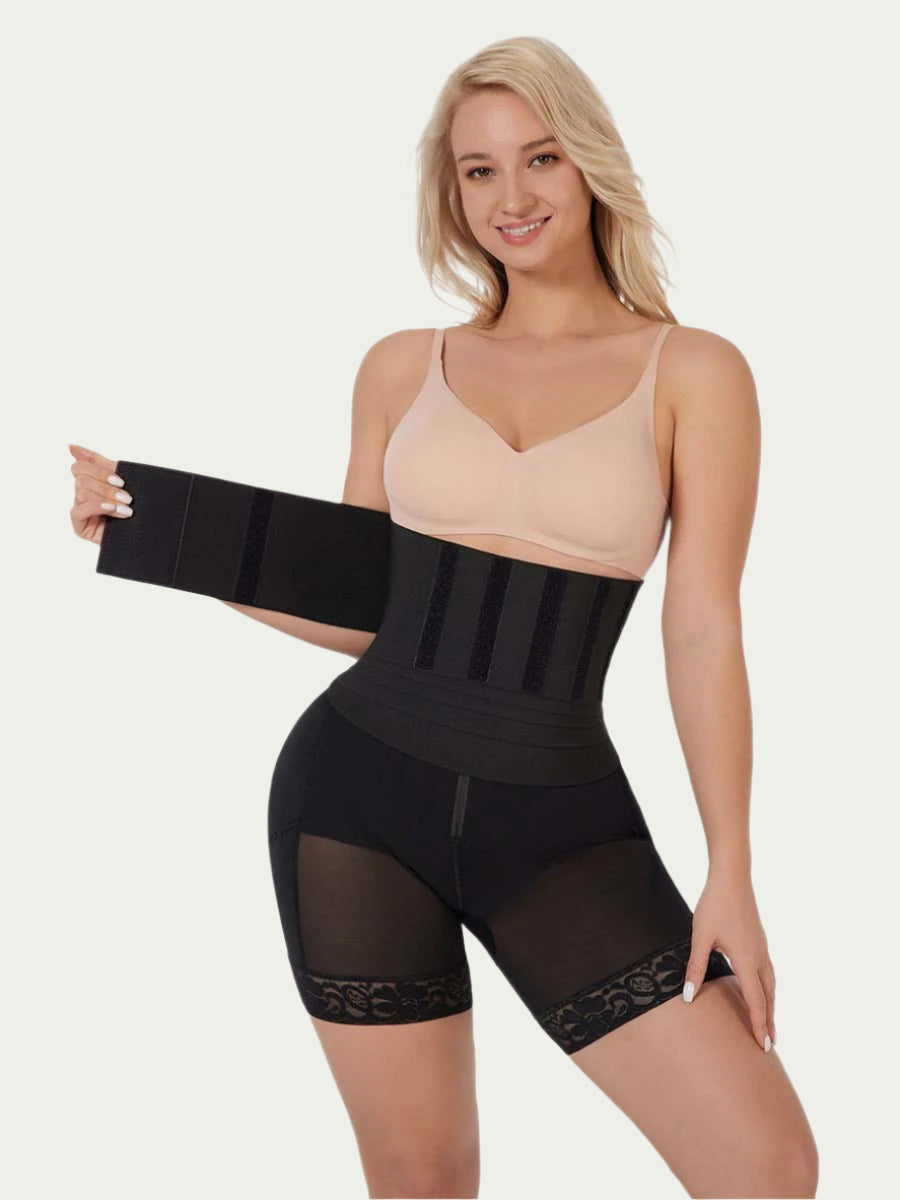 Thigh Slimmer with Rubber String Waist Trainer - Auxieswear