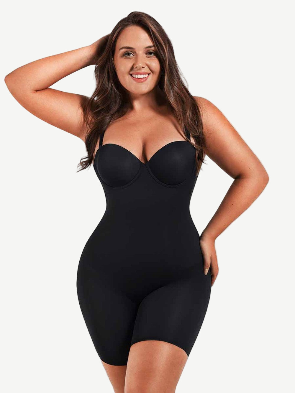 Back Smoothing Strapless Push-Up Bodysuit