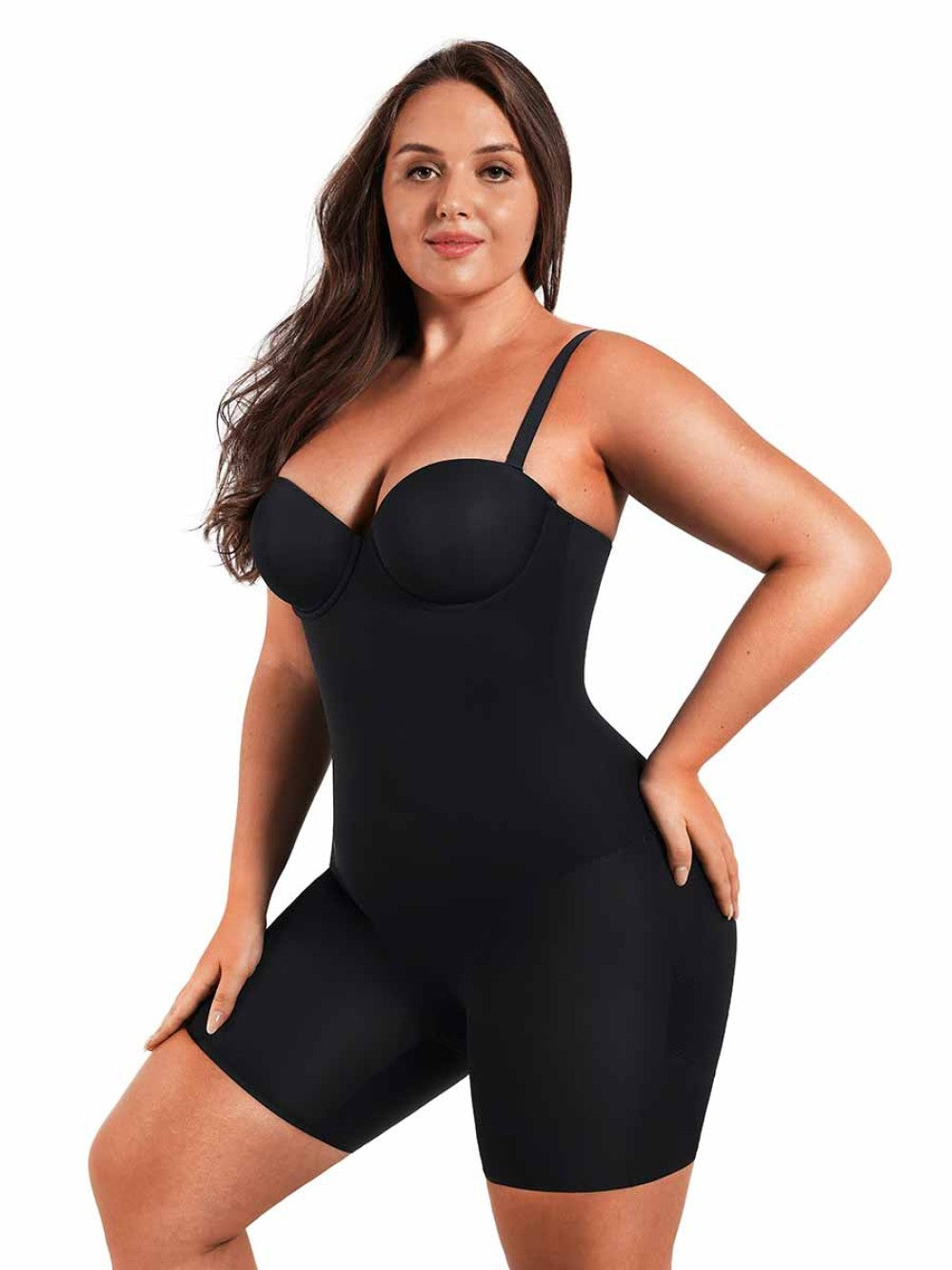 Back Smoothing Strapless Push-Up Bodysuit