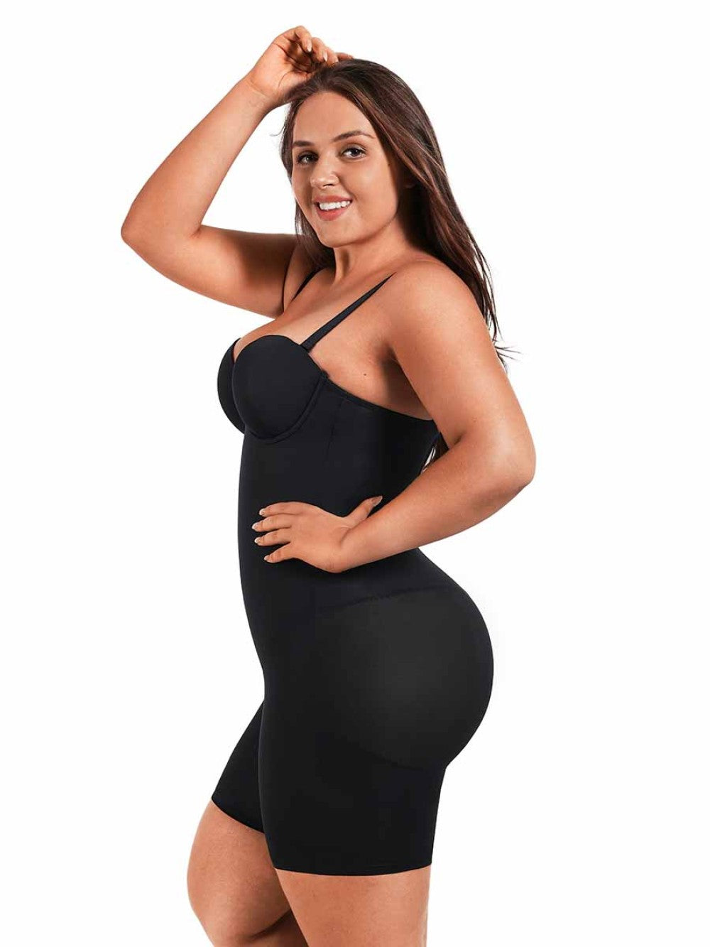 Back Smoothing Strapless Push-Up Bodysuit