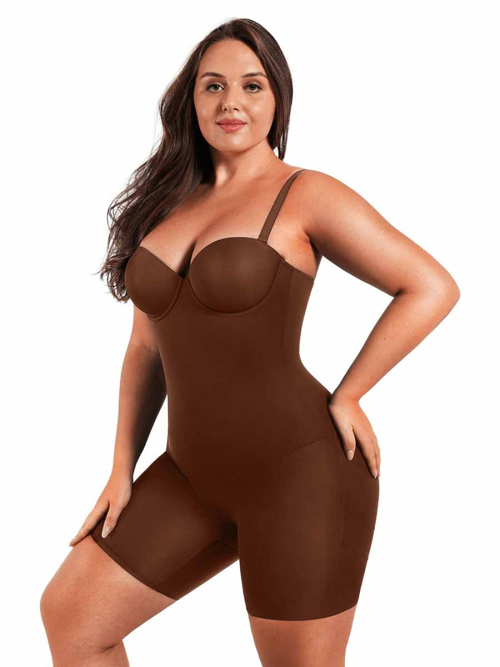 Back Smoothing Strapless Push-Up Bodysuit