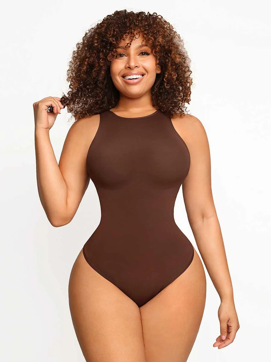 Round High Neck Summer Bodysuit