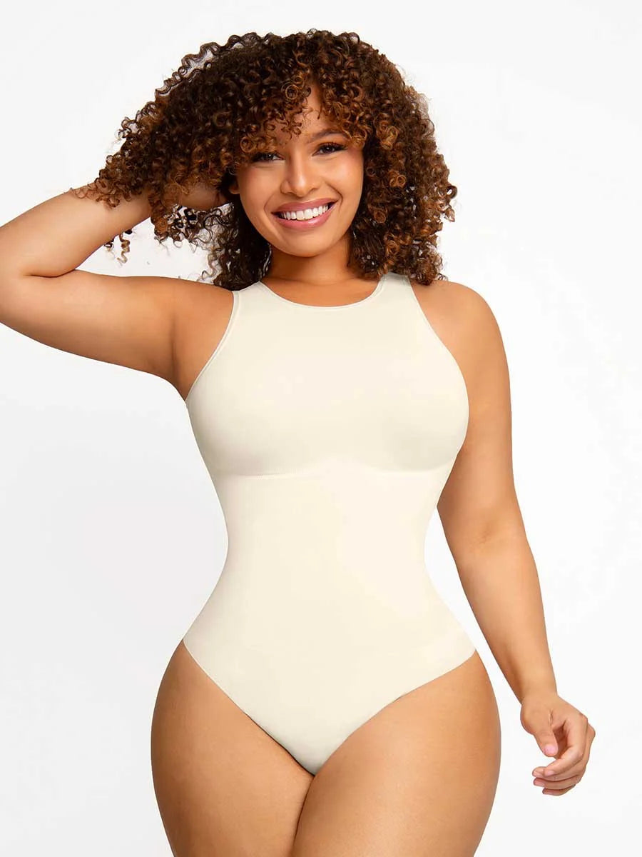 Round High Neck Summer Bodysuit