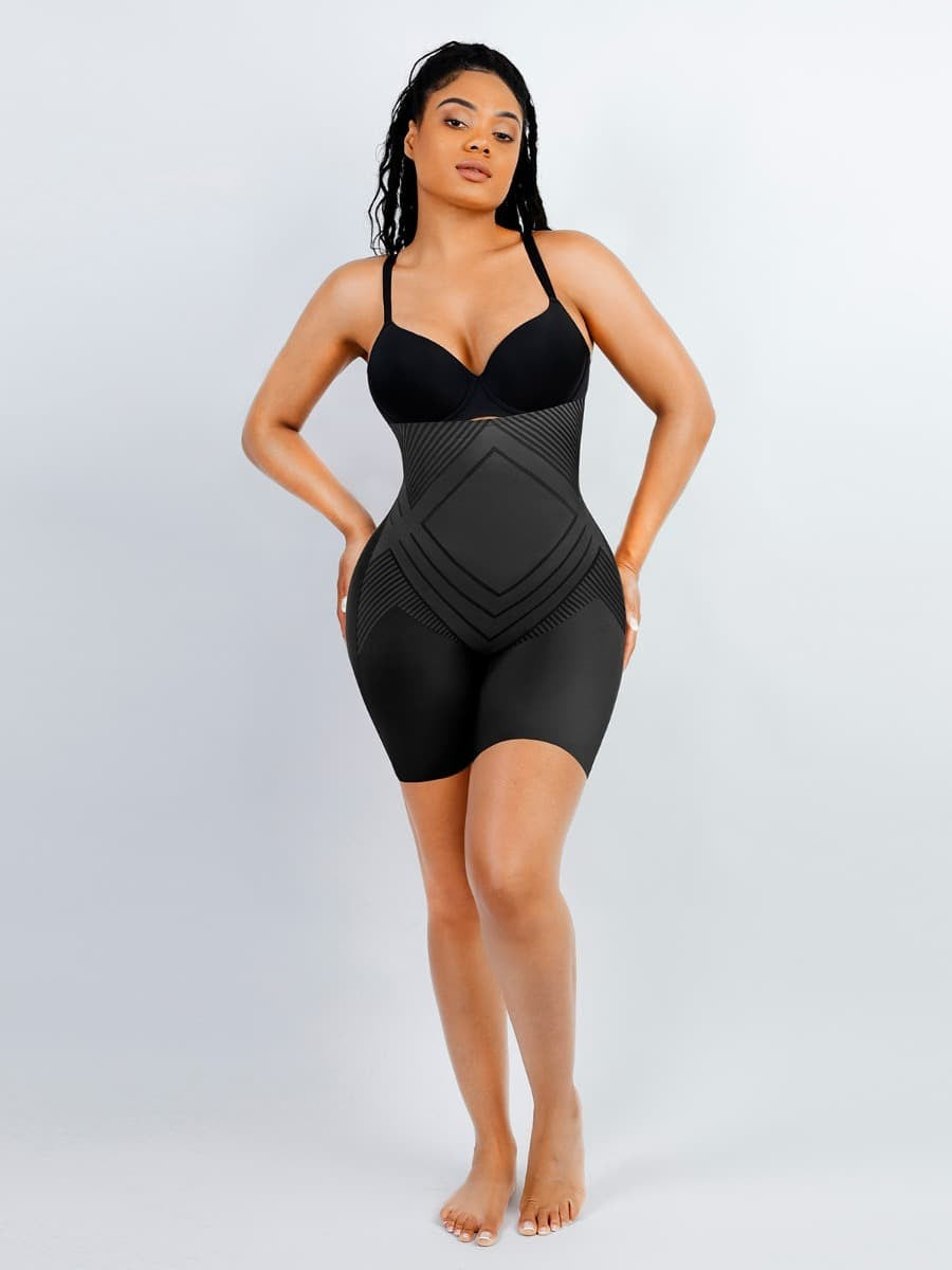 High Waist Trimming Thigh Slimmer with Steel Bones