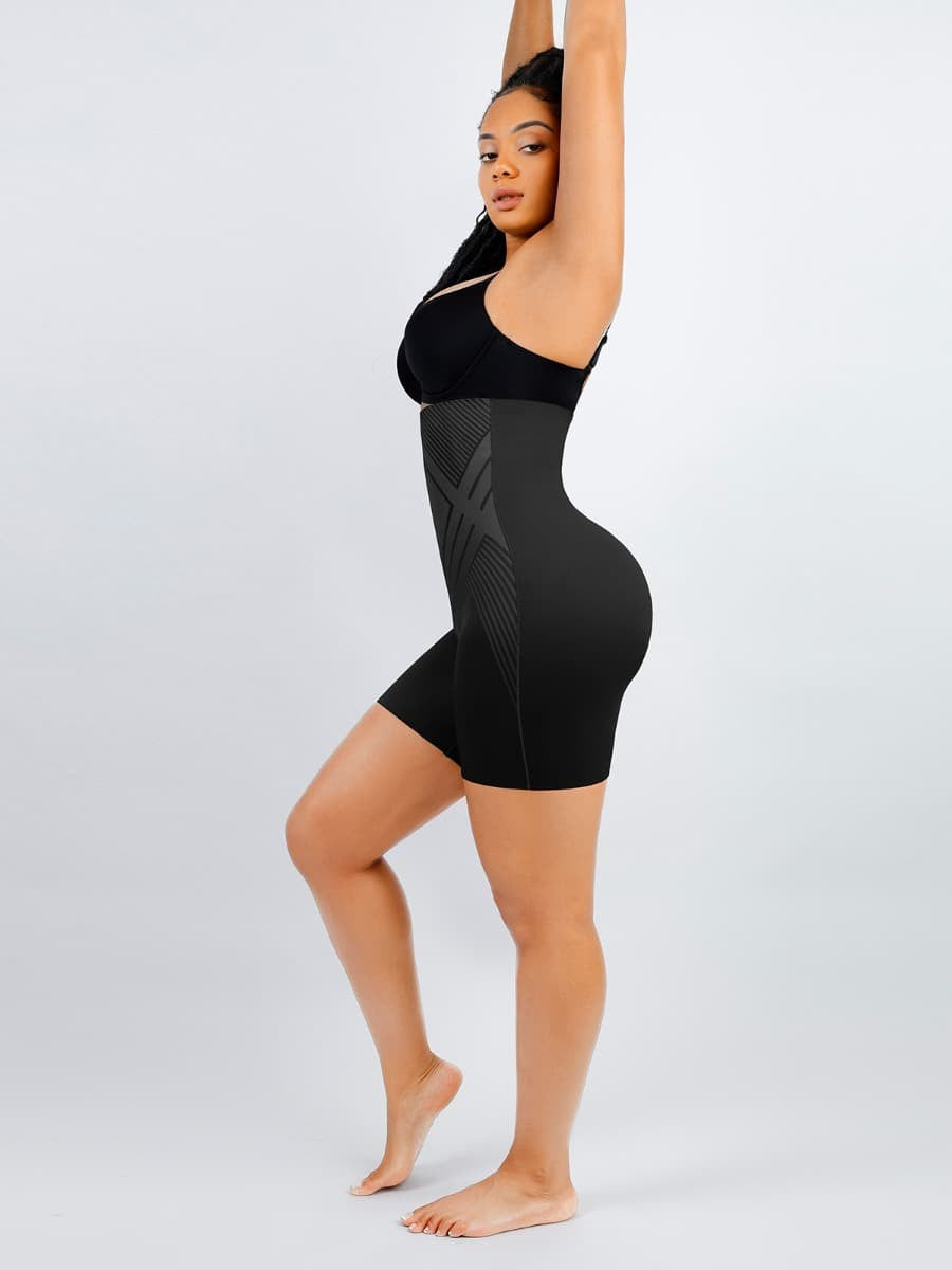 High Waist Trimming Thigh Slimmer with Steel Bones