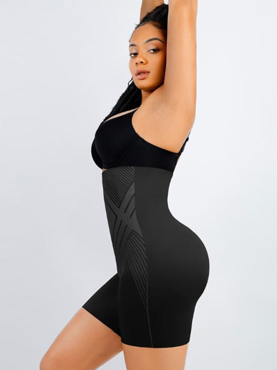 High Waist Trimming Thigh Slimmer with Steel Bones - Auxieswear