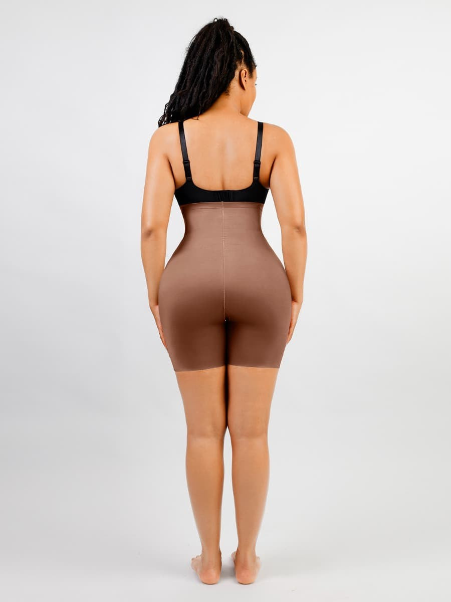Waist Trimming Brief Thigh Slimmer with Seamless Design & Steel Bone Support