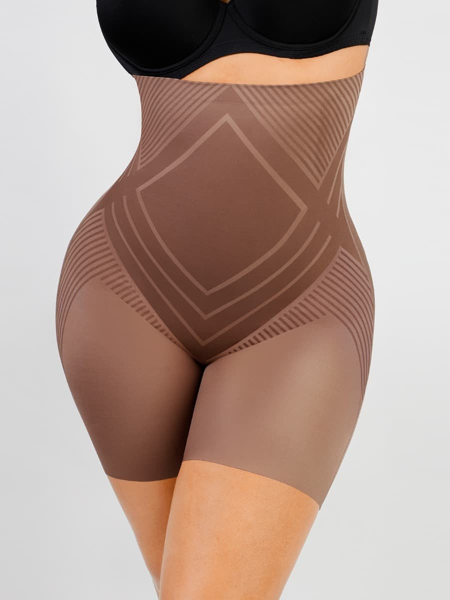 High Waist Trimming Thigh Slimmer with Steel Bones