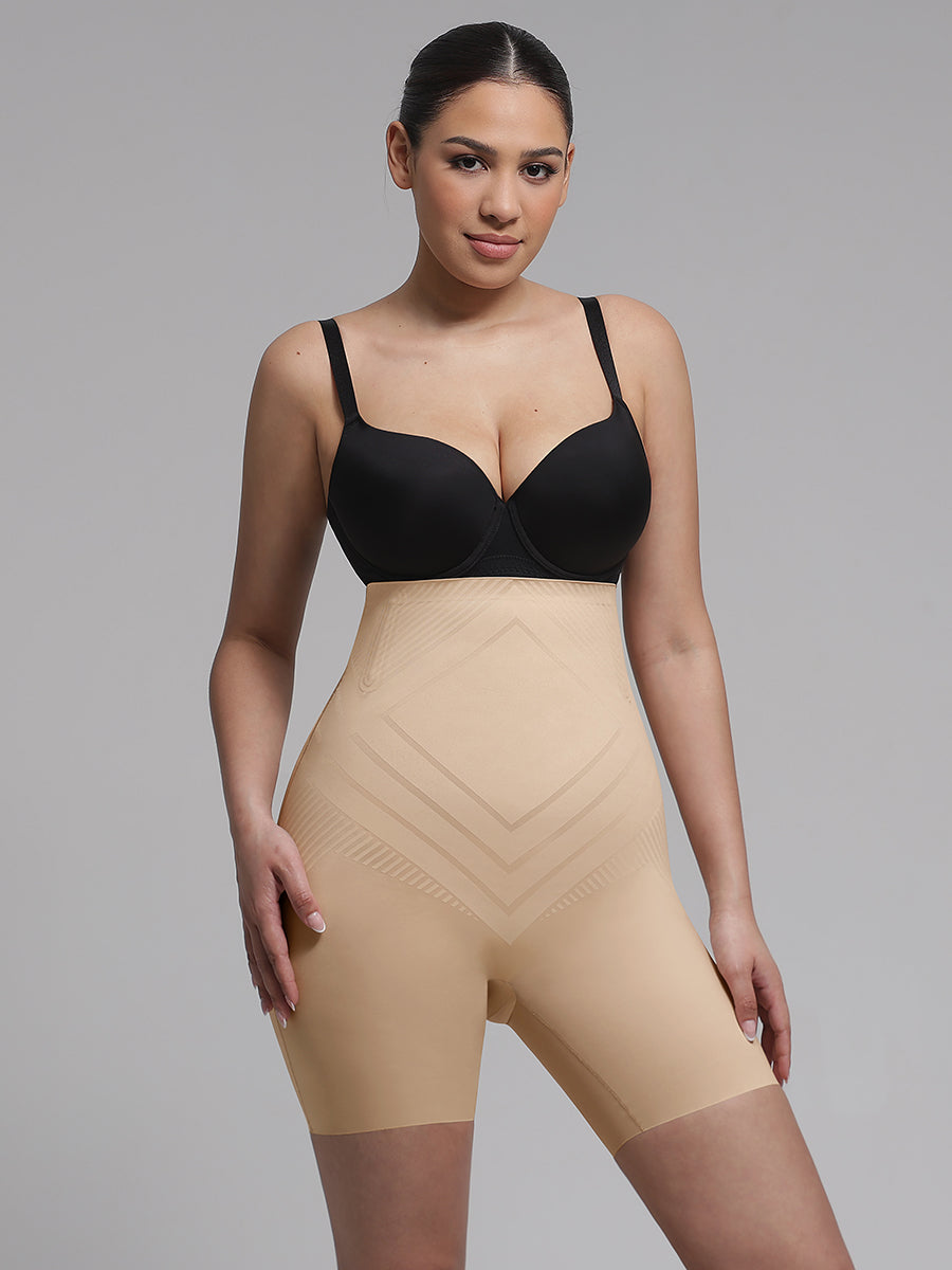 High Waist Trimming Thigh Slimmer with Steel Bones