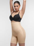 High Waist Trimming Thigh Slimmer with Steel Bones