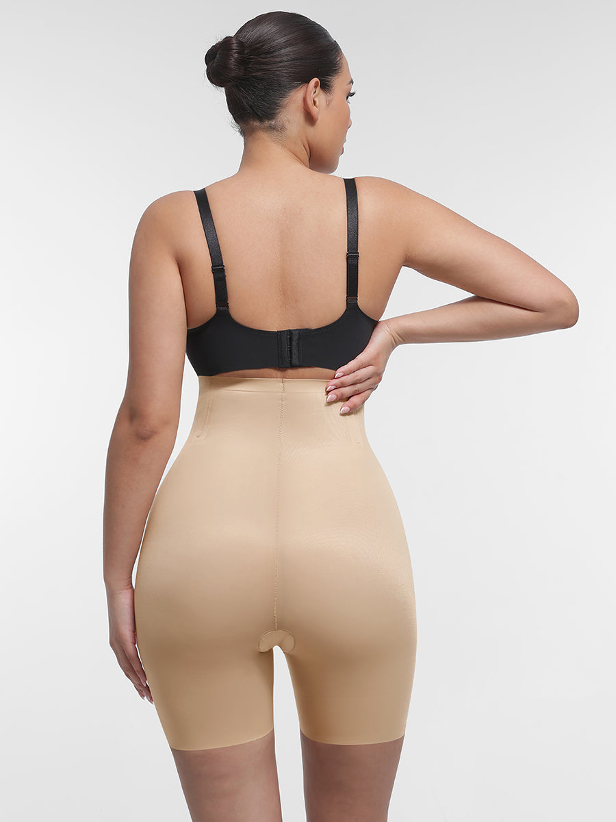 High Waist Trimming Thigh Slimmer with Steel Bones - Auxieswear