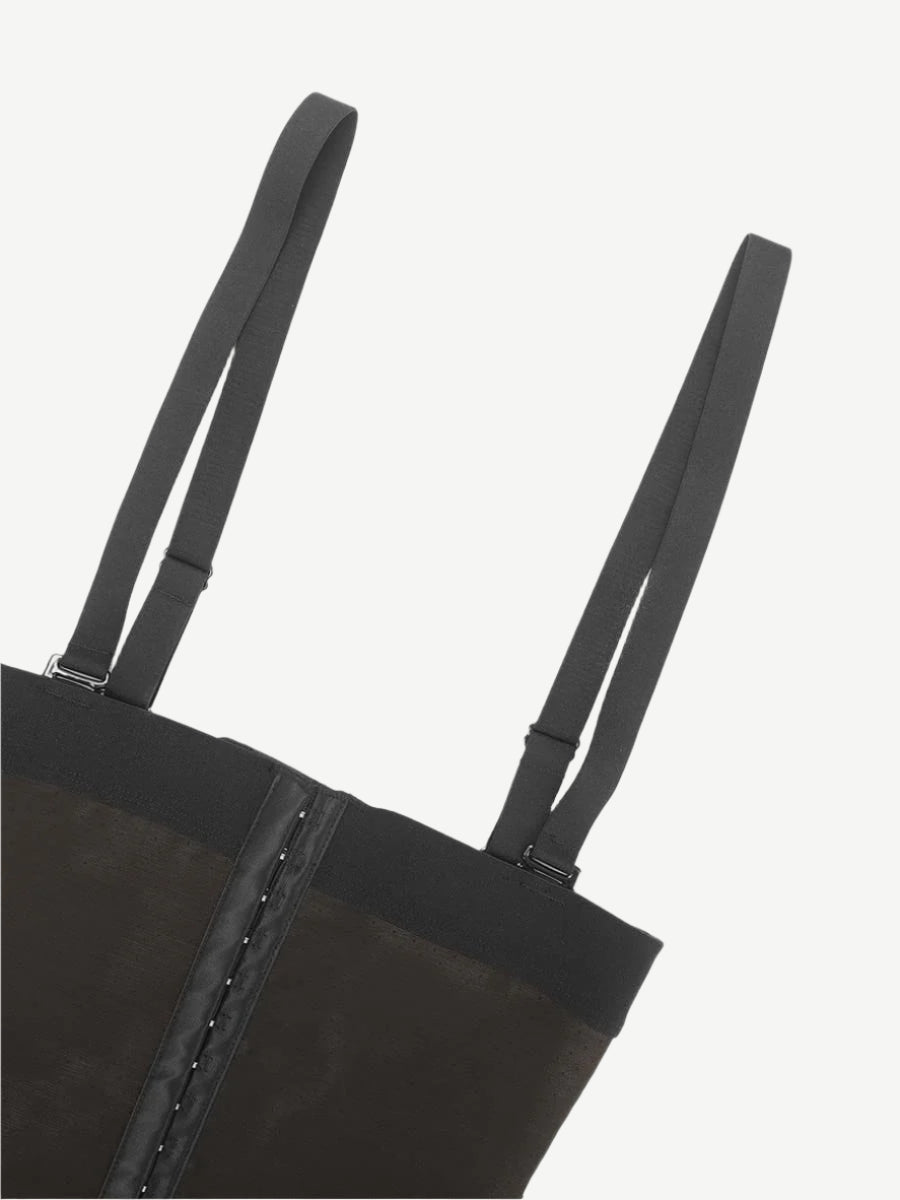 Latex Open Bust Tummy Control Body Shaper - Auxieswear