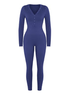 Deep V-neck High Stretch Tummy Control Jumpsuit