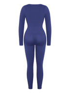 Deep V-neck High Stretch Tummy Control Jumpsuit