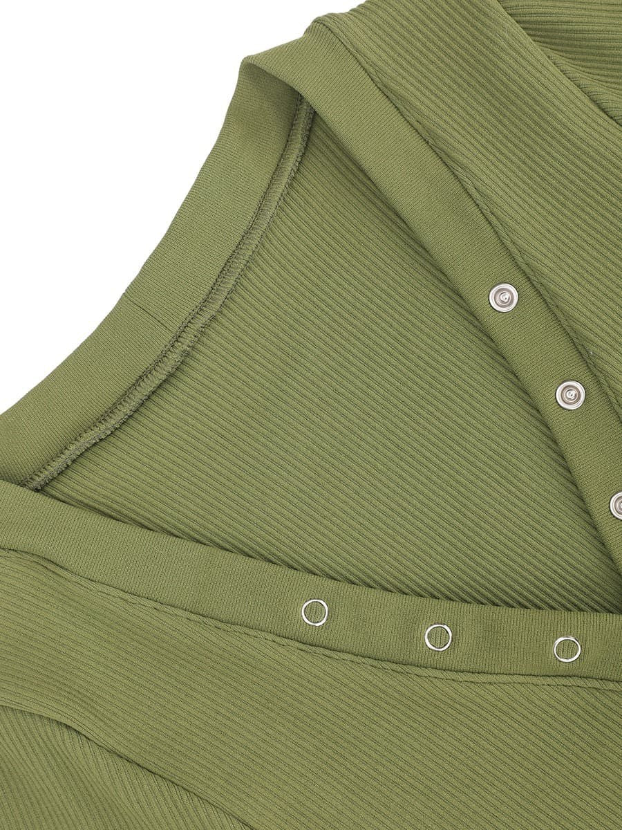 Deep V-neck High Stretch Tummy Control Jumpsuit - Auxieswear