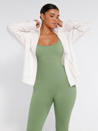 High-Stretch Tummy Control Jumpsuit with Removable Pads