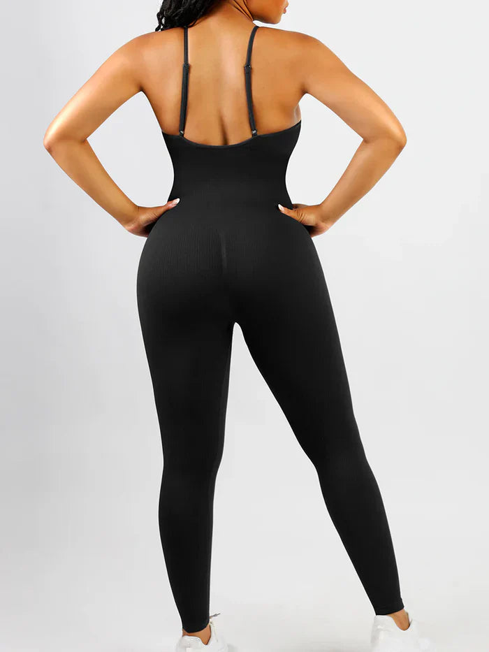 2-Piece High-Stretch Tummy Control Jumpsuit - Auxieswear