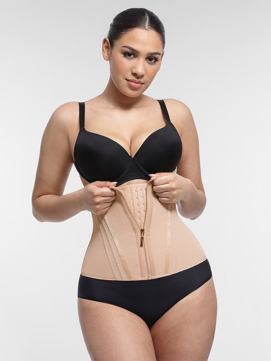 High Compression Waist Cincher with 15 Steel Bones